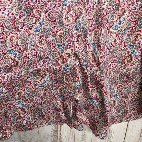 Chaps Women’s  Paisley Print Button-Down Shirt 3X No Iron Cotton Top - Picture 8 of 15
